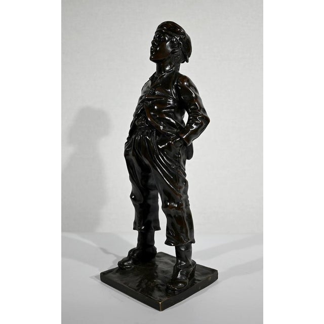 Bronze-brunette bronze subject according to the work of Halfdan Hertzberg (1857-1890), famous Norwegian sculptor. "The...