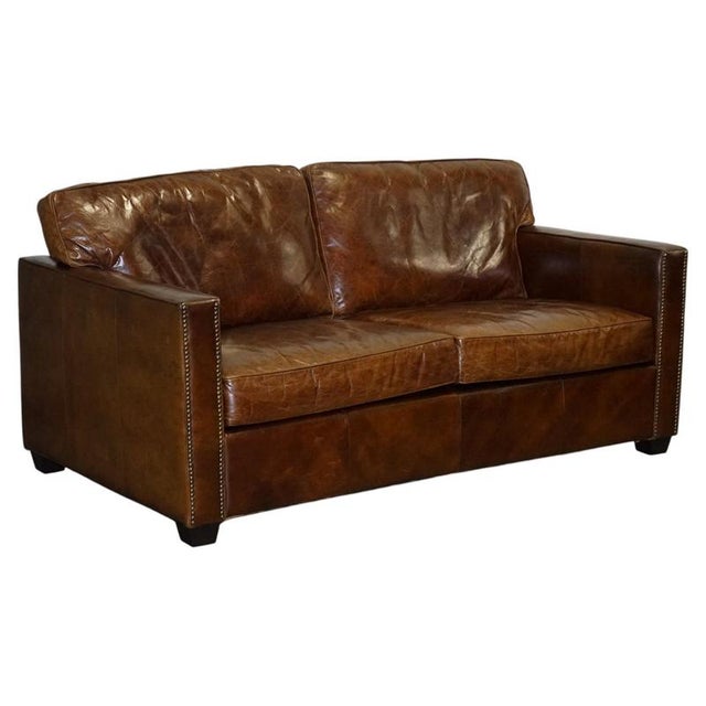Viscount Sofa in Brown Leather from Timothy Oulton For Sale - Image 15 of 15