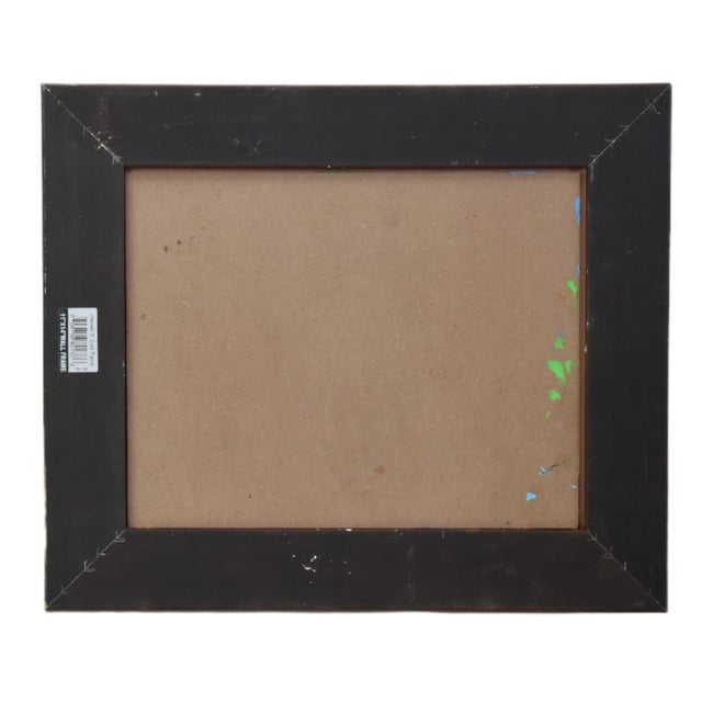 Original Folk Art Bunnies Rabbits Hare Painting by Ruth Arenz Including the Antiqued Gold Wood Fame For Sale - Image 4 of 5