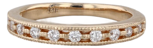 0.20ctw Diamond Wedding Ring 14k Yellow Gold Stackable Anniversary Band Size 4.5