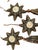 Baroque Set of 6 Ornate Antique Gold Starburst Tassel Christmas Ornaments For Sale - Image 3 of 5