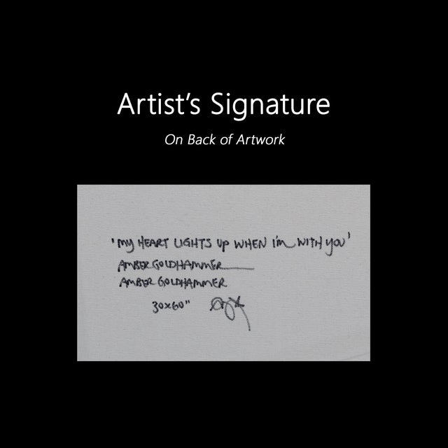 My Heart Lights Up When I'm With You - Original Love Text Street Art Painting on Canvas For Sale - Image 9 of 9