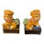 Vintage Pair of Ceramic Polychrome Foo Dogs For Sale