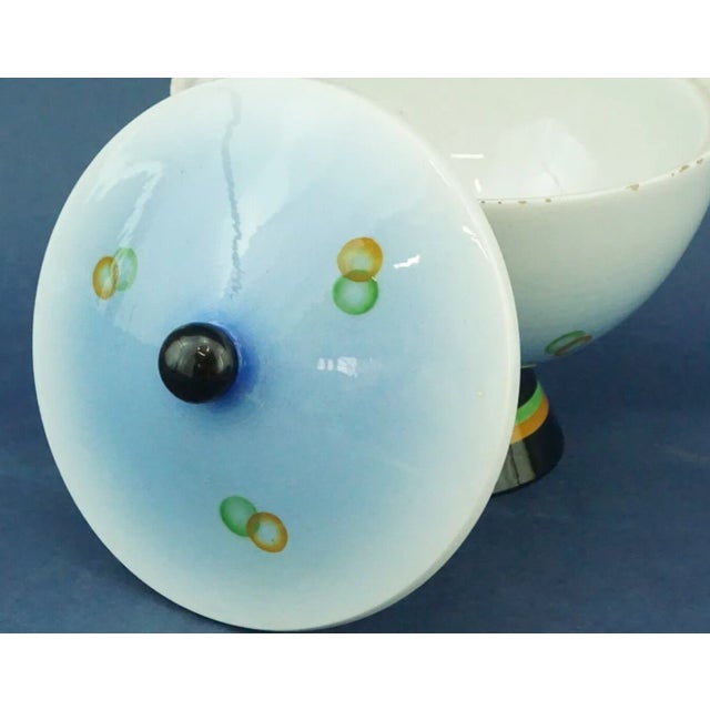 Vintage Italian Ceramic Vase with Lid by the Galvani Factory, 1920s For Sale - Image 11 of 18