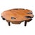 Andrianna Shamaris Sculptural Organic Modern Teak Wood Round Coffee Table For Sale
