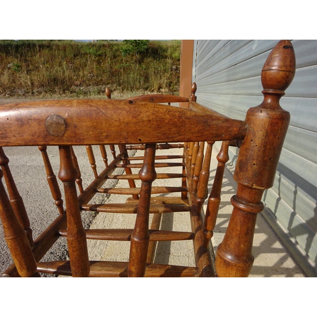 Antique Brown Cradle in Walnut For Sale - Image 13 of 14