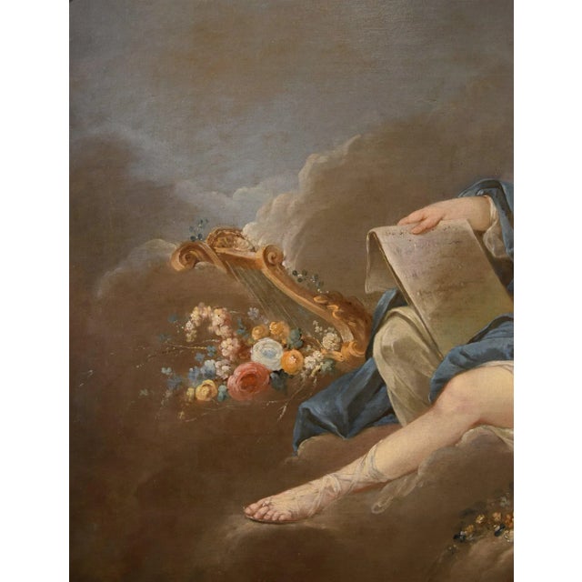 Pierre Charles Trémolières, Allegory of Poetry, 1730, Oil on Canvas, Framed For Sale - Image 9 of 13