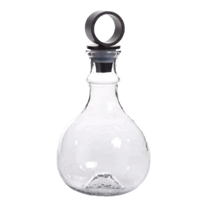 12.5" Tall Garan Hammered Glass Decanter