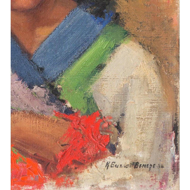 1930s 'Hopi Girl With Kachina Doll' by Katharine Benepe, California Woman Artist, 1936, Los Angeles Art Association, Taos For Sale - Image 5 of 10