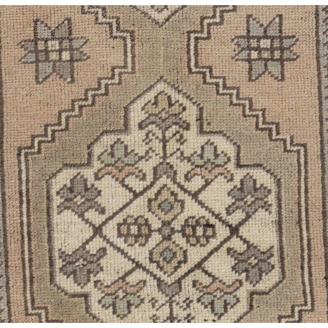 Turkish Vintage Turkish Oushak Rug Runner 2'6 X 9'3 For Sale - Image 3 of 8