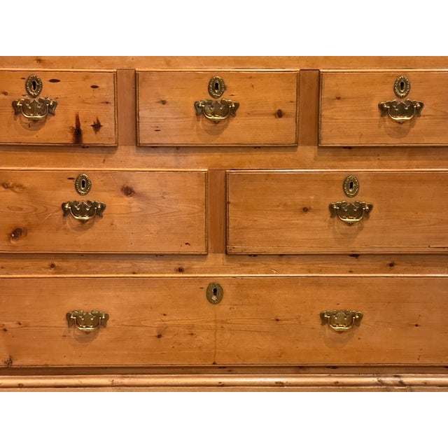 19th Century 19th Century English One Piece Pine Breakfront For Sale - Image 5 of 18