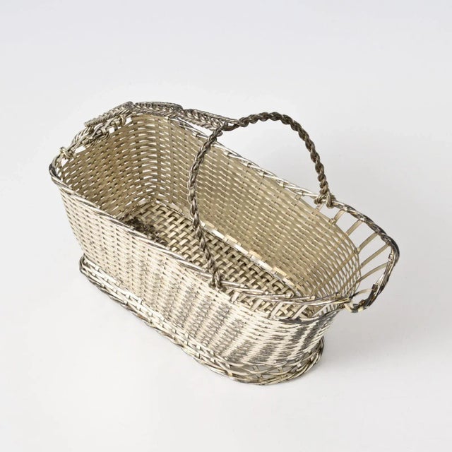 Metal Silver-Plated Wine Basket from Christofle, 1970s For Sale - Image 7 of 10