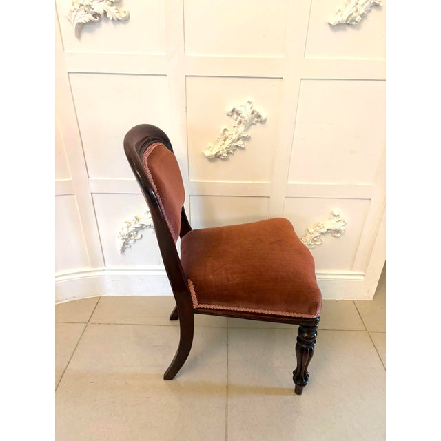 Antique Victorian Mahogany Dining Chairs with Tulip Legs, 1860, Set of 6 For Sale - Image 3 of 13