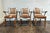 Unique set of Alcoa brand aluminum and wood chairs with cow-hide upholstery. Circa 1960's. Set of 3. Each measures 24.5"...