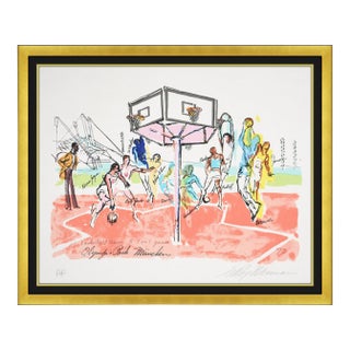 20th Century Basketball Serigraph LeRoy Neiman For Sale