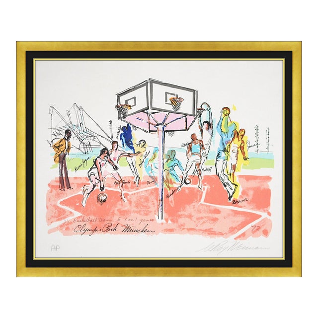 20th Century Basketball Serigraph LeRoy Neiman For Sale