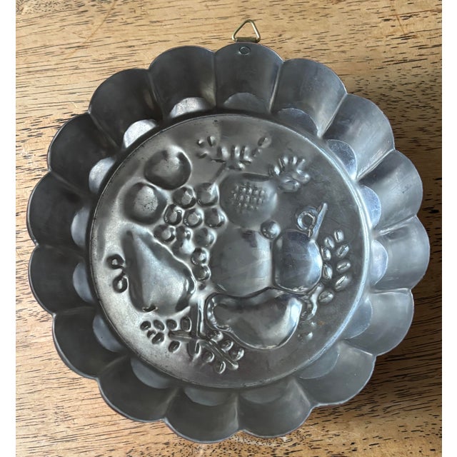 Mid 20th Century Vintage French Country Copper Fruit Jello Mold For Sale - Image 5 of 5