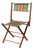 Vintage Kid's Stripe Canvas Folding Chair For Sale