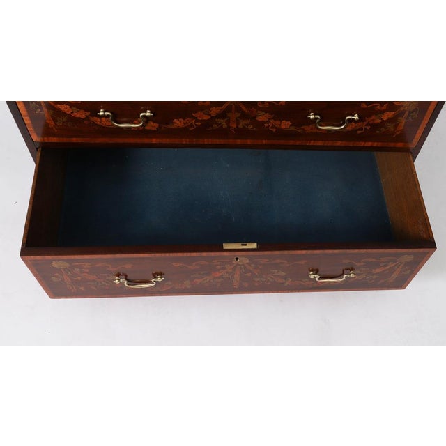 Antique Early George II Inlaid Mahogany Chest with Secretaire, 18th Century For Sale - Image 16 of 18