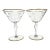 Vintage Cut Crystal Art Nouveau Champagne Coupes- A Pair For Sale