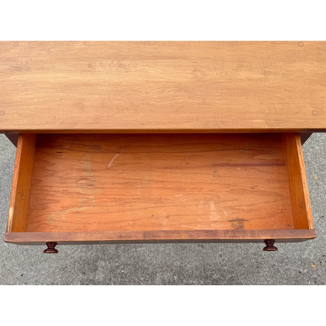 Midcentury Americana Maple Writing Desk With Wooden Knobs For Sale - Image 11 of 12