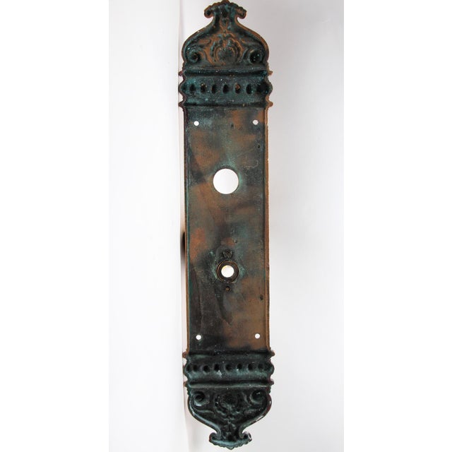 Traditional Antique Russell & Erwin Normandie Entry Door 18.75 In. Back Plate For Sale - Image 3 of 3