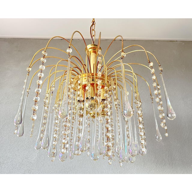 Vintage Teardrop Chandelier, 1970s For Sale - Image 10 of 11