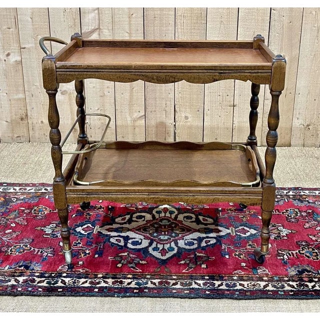 Trolley with Tray in Beech, 1960s For Sale - Image 12 of 12