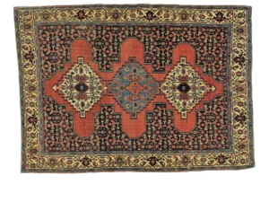 Antique Persian Senneh Rug - 4'7" X 6'5"