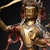 Late 20th Century Gilt Bronze Manjushri Statue Bodhisattva Sword Lotus Sculpture 7.9" For Sale - Image 9 of 9