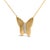 Haus of Brilliance Gold Vermeil Diamond Accent Butterfly Pendant Necklace For Sale - Image 4 of 4