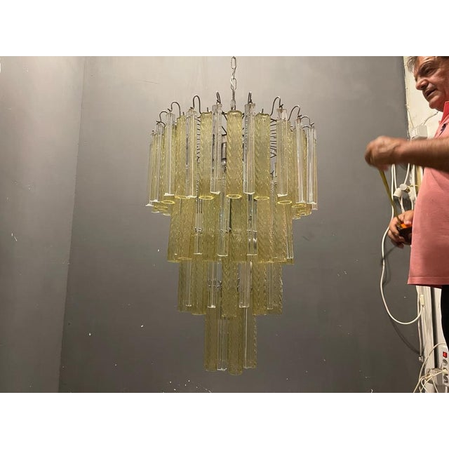 Large Murano Glass Chandelier by Paolo Venini, 1970s For Sale - Image 10 of 18