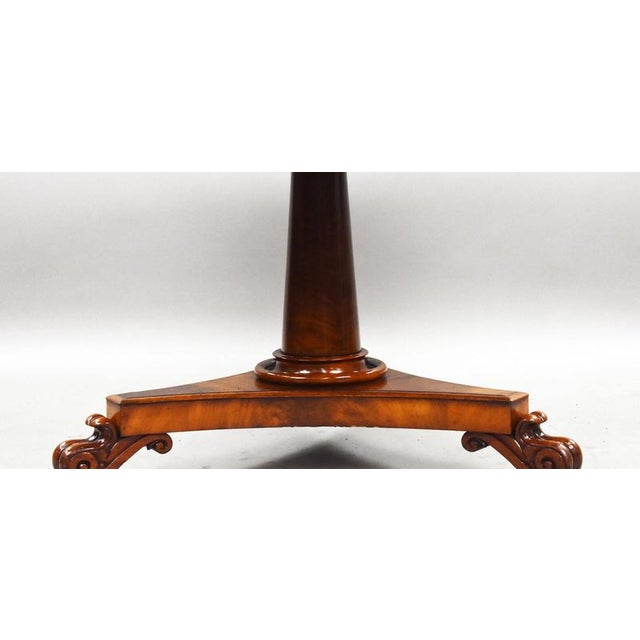 Early 19th Century William IV Flame Mahogany Circular Breakfast Table, 1830 For Sale - Image 5 of 8