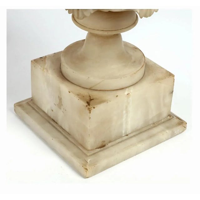 Pair Antique Alabaster Tazza For Sale - Image 4 of 5