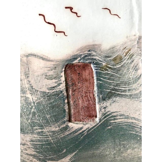 Signed 1980s Large Wall-Mounted Stoneware Art Sculpture For Sale In Cleveland - Image 6 of 9