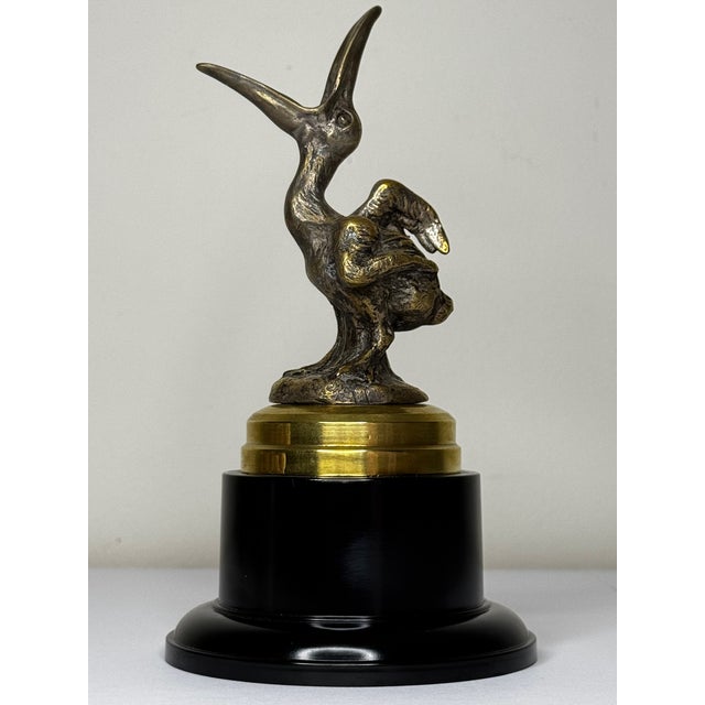 1920s Majestic Spanish Art Deco Pelican Bird Mascot Sculpture For Sale - Image 6 of 12