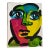 Peter Keil Abstract Portrait Painting on Canvas For Sale