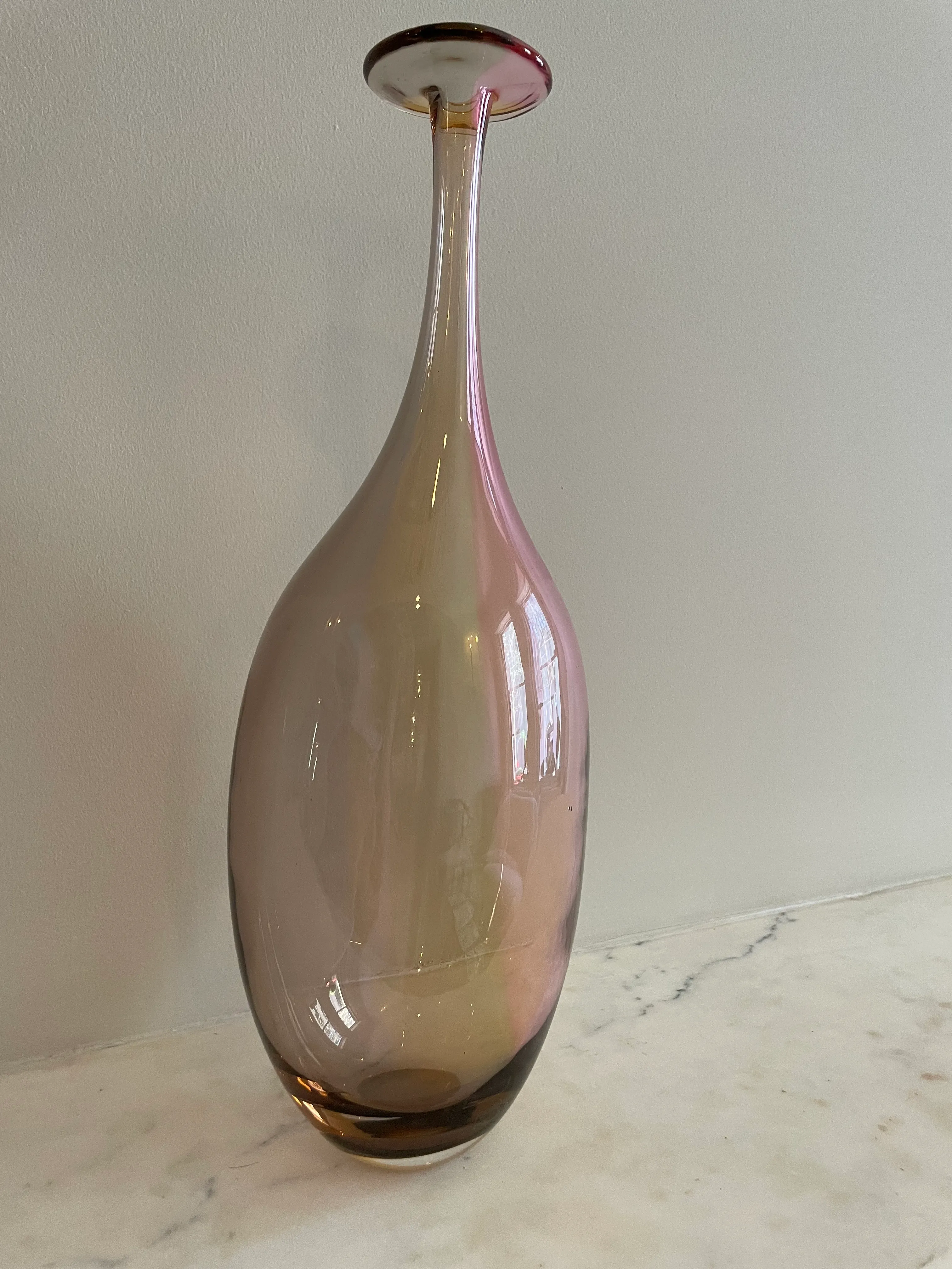 Vintage 1980s Kosta Boda by Kjell Engman Glass Vase | Chairish