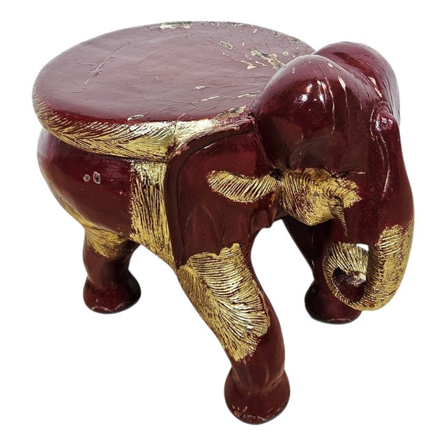 Antique Elephant Side Stool, 1800s For Sale