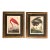 1960s Pair. Of Original Prints John James Audubon the American Flamingo and the Great Blue Heron Double Giltwood Rope Framed Linen Matte. For Sale