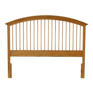 Maple Queen Size Shaker Style Spindle Bed Headboard For Sale