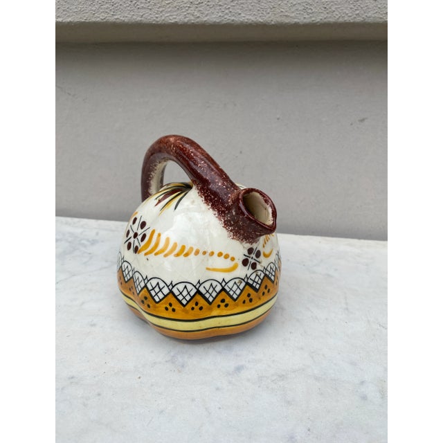 1940s French Faience Pitcher Henriot Quimper For Sale - Image 5 of 9