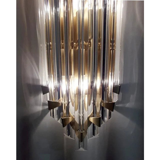 21st Century Maestoso Murano Triedri Glass Rod Sconce by Fabio LTD For Sale - Image 10 of 10