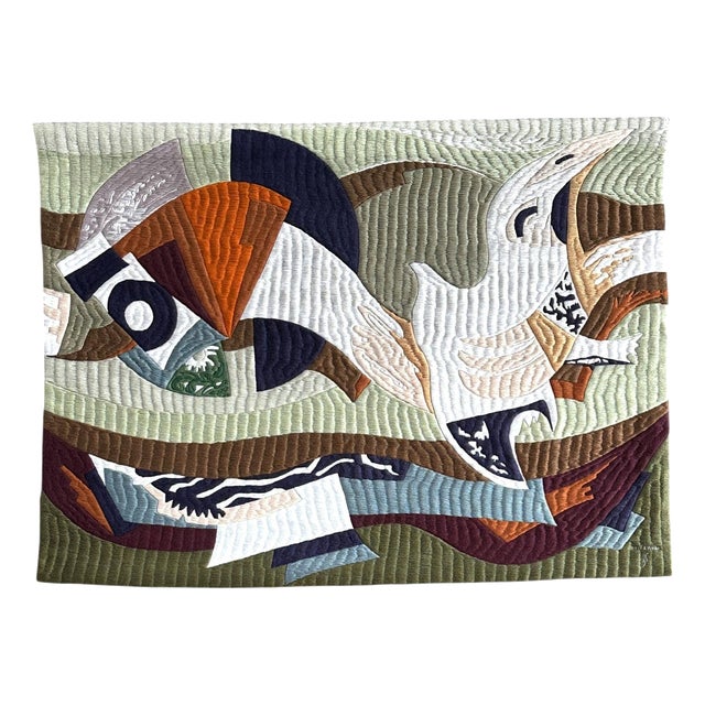 Abstract Tapestry in Wool by Maria Flavia De Monsaraz, Lisbon, 1970 For Sale