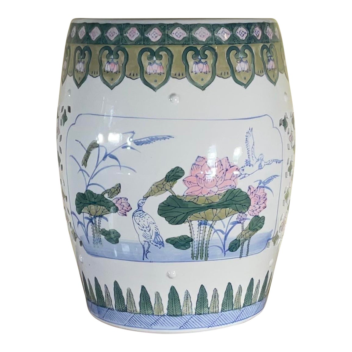 Chinese Ceramic Garden Stool | Chairish