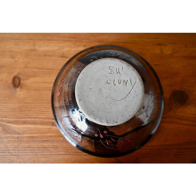 Ceramic Glazed Stoneware Bowl, Cluny, France, 1960s For Sale - Image 7 of 8