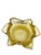 Art Deco Vintage Murano Bullicante Controlled Bubble Art Glass Amber Yellow Ashtray/ Catchall For Sale - Image 3 of 10