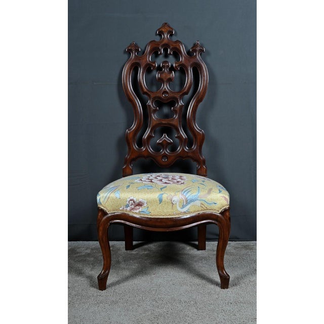 Napoleon III Wet Nurses Chair in Mahogany For Sale - Image 12 of 15