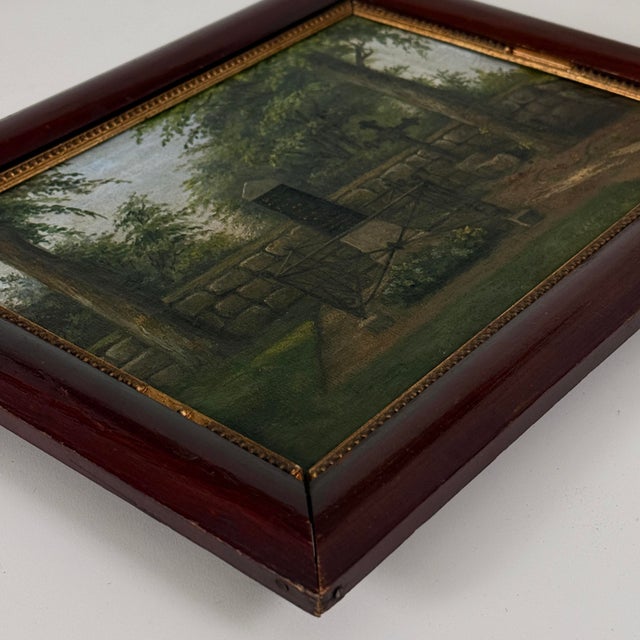 Antique Danish Folk Art Dybbøl Cemetery Study, Signed (1907, Oil on Canvas) For Sale In Philadelphia - Image 6 of 9