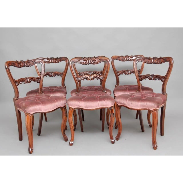 Rosewood Dining Chairs, 1860s, Set of 6 For Sale - Image 3 of 13